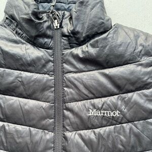 Women's Marmot Puffer Jacket Black 800 Down S Full-Zip Packable Down Outdoor